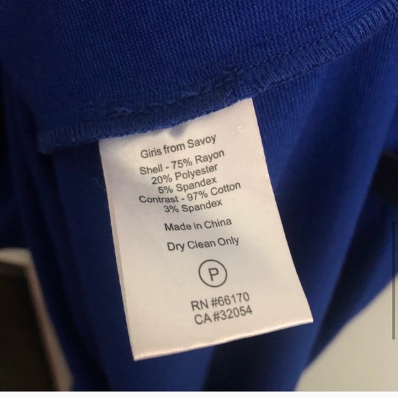 Anthropologie Girls from Savoy Blue & Black A-Line Dress Size M - Picture 7 of 8